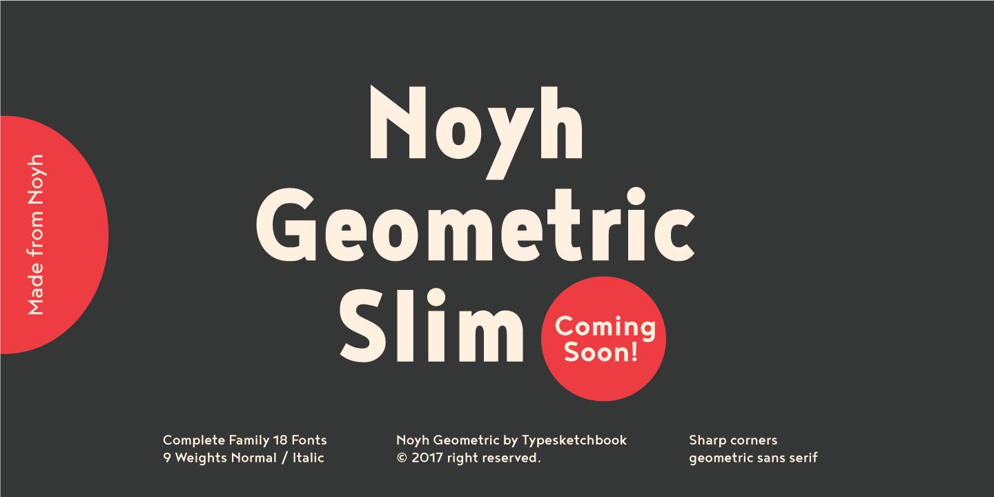Example font Noyh Geometric #15
